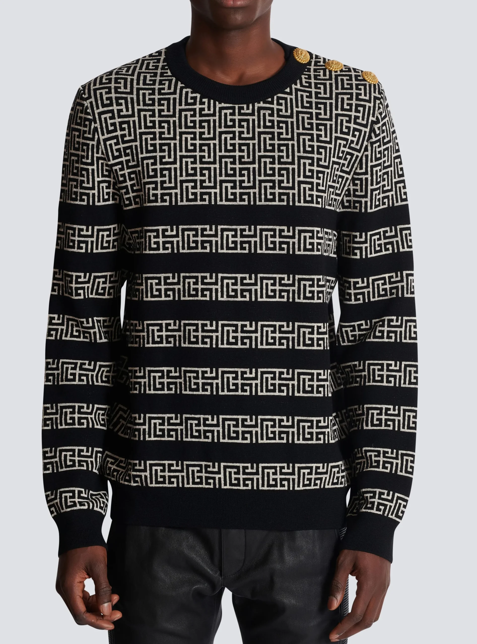 Cheap Striped PB Labyrinth Wool And Linen Jumper Knitwear