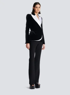 Sale Structured Jacket In Velvet And Satin Women Jackets And Blazers