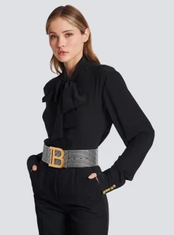 Cheap Suede And Crystal B-Belt Women Belts