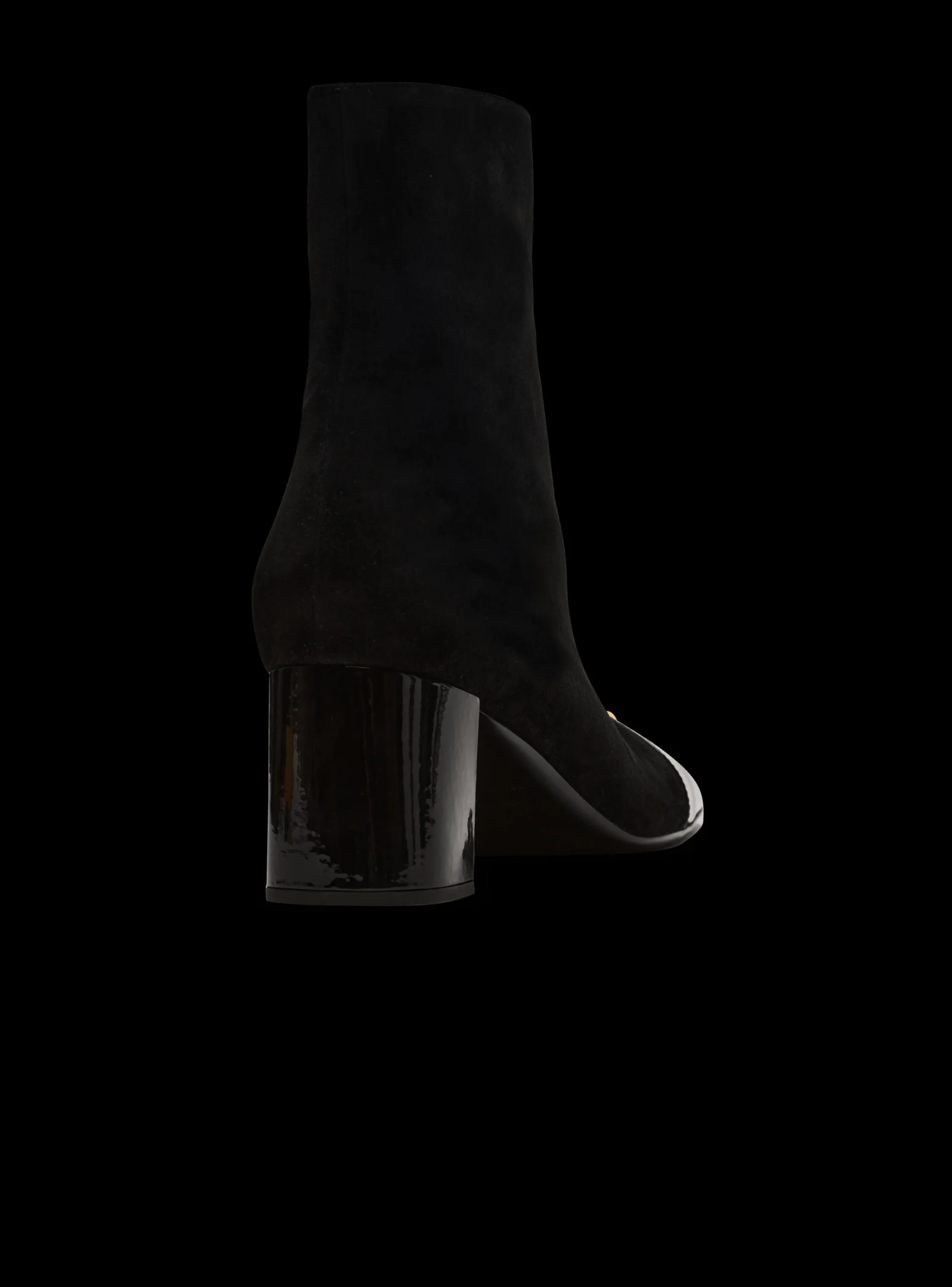Fashion Suede Edna Ankle Boots With Patent Leather Toes Women Boots