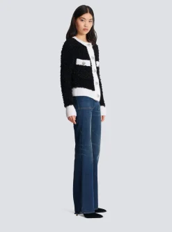 Outlet Textured Knit Cardigan Women Knitwear
