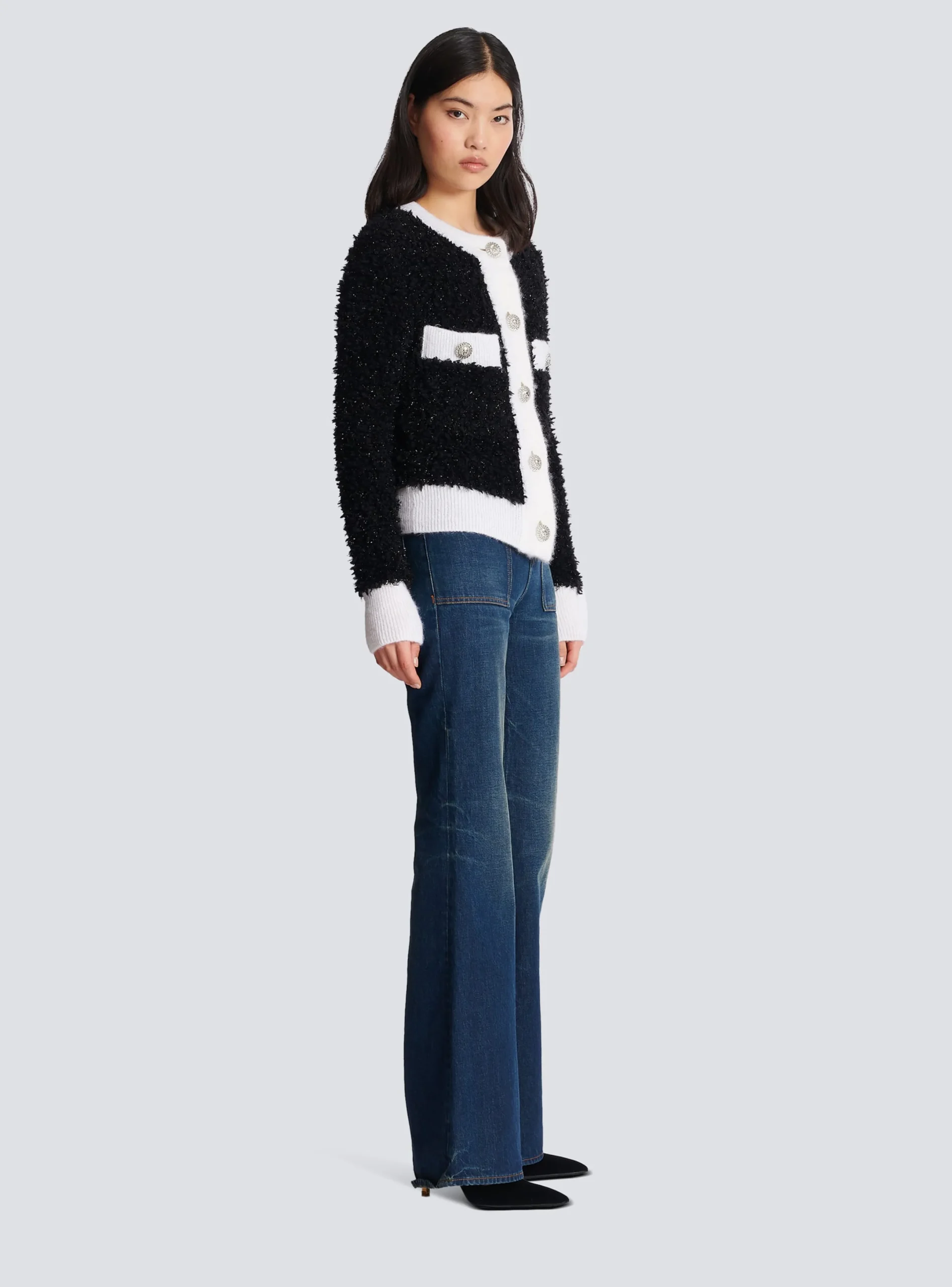 Outlet Textured Knit Cardigan Women Knitwear