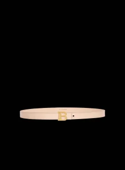 Discount Thin B-Belt In Crocodile-embossed Calfskin Women Belts