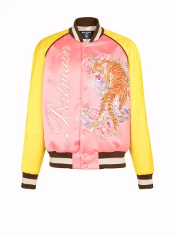 Outlet Tiger Embroidered Bomber Outerwear