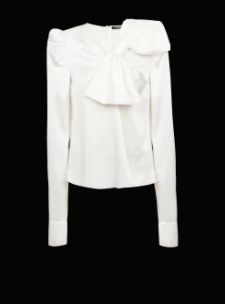Online Top With A Large Bow Women Tops And Shirts