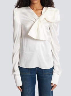 Online Top With A Large Bow Women Tops And Shirts