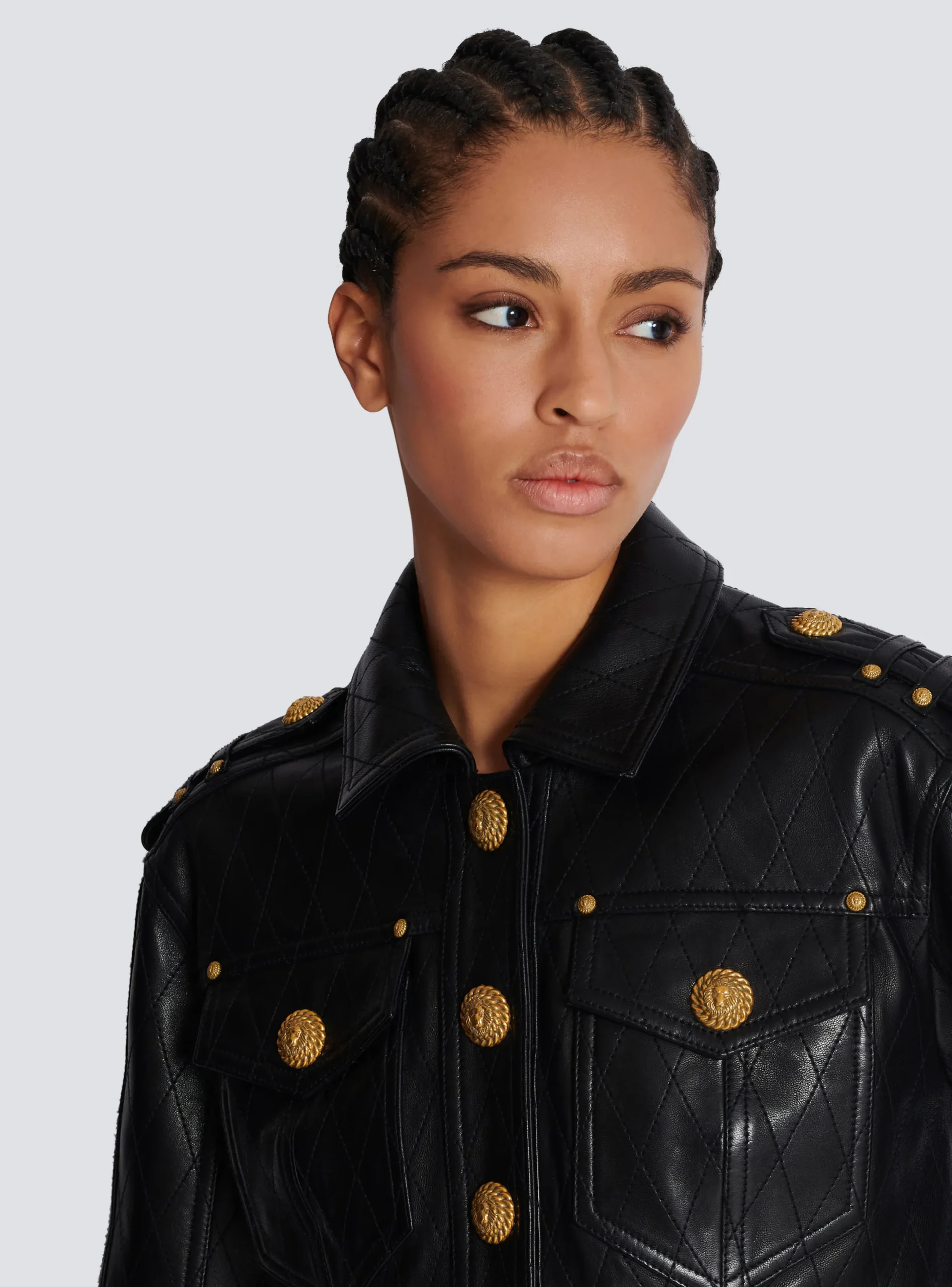 Flash Sale Topstitched Cropped Leather Jacket Women Outerwear