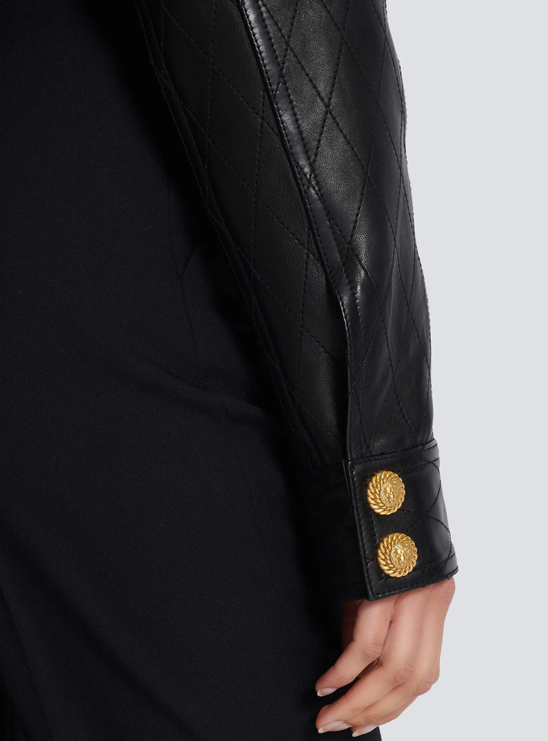 Flash Sale Topstitched Cropped Leather Jacket Women Outerwear