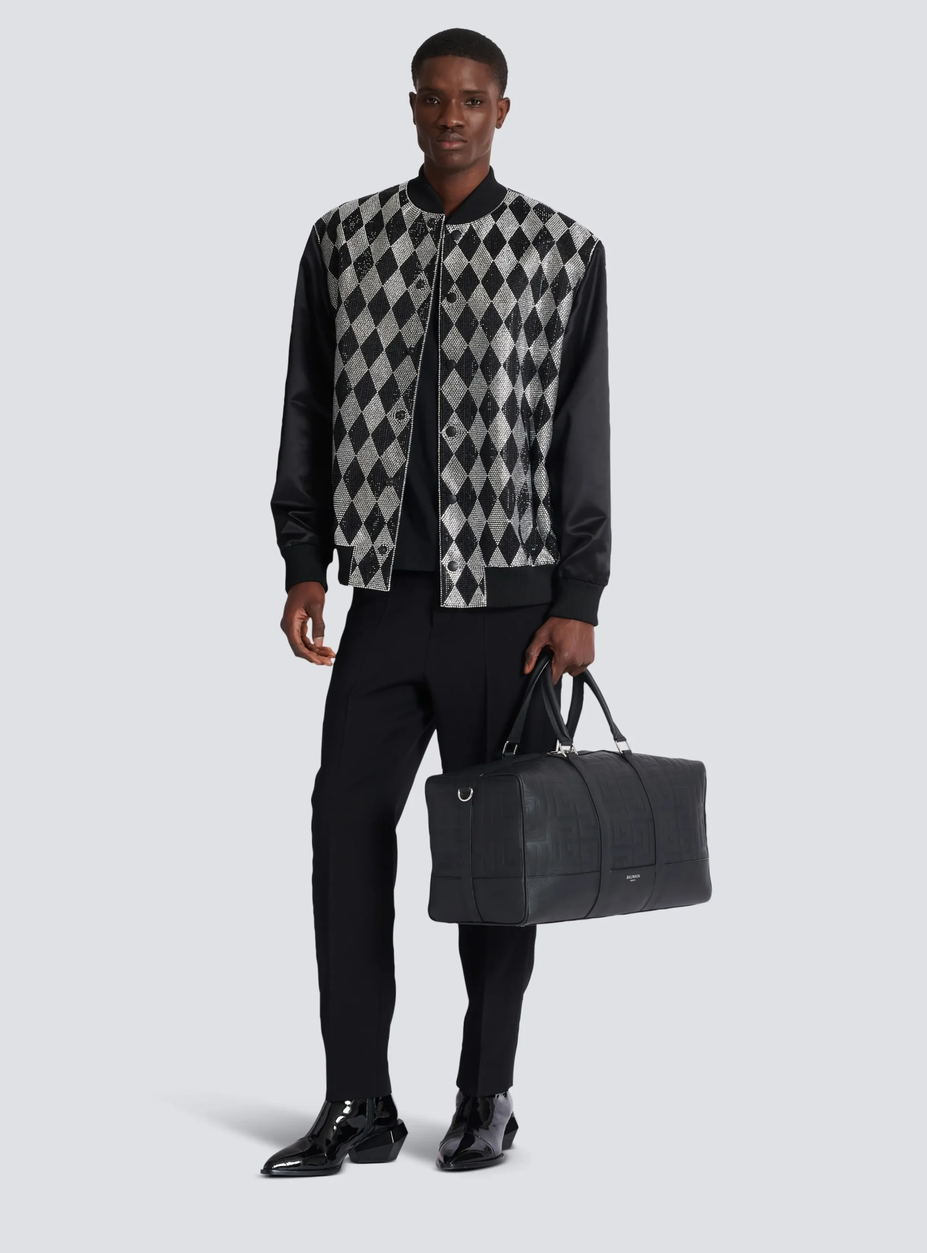 Discount Travel Bag In Grained Leather Bags And Backpacks