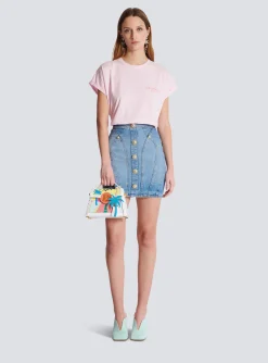 Clearance T-shirt With Flocked Paris Logo Women T-Shirts