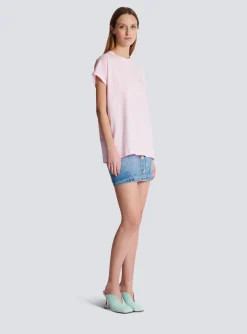 Clearance T-shirt With Flocked Paris Logo Women T-Shirts