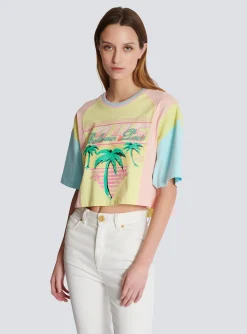 Flash Sale T-shirt With Palm Tree Signature Print Women T-Shirts