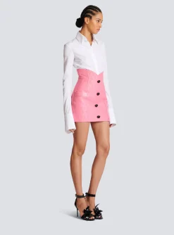 Cheap Tulip Skirt In Quilted Leather Women Skirts