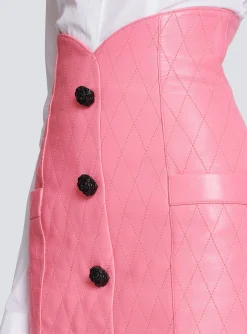 Cheap Tulip Skirt In Quilted Leather Women Skirts