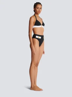 Shop Two-piece Swimming Costume With Buttons Women Swimwear