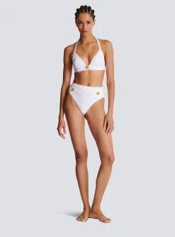 Store Two-piece Swimming Costume With Buttons Women Swimwear