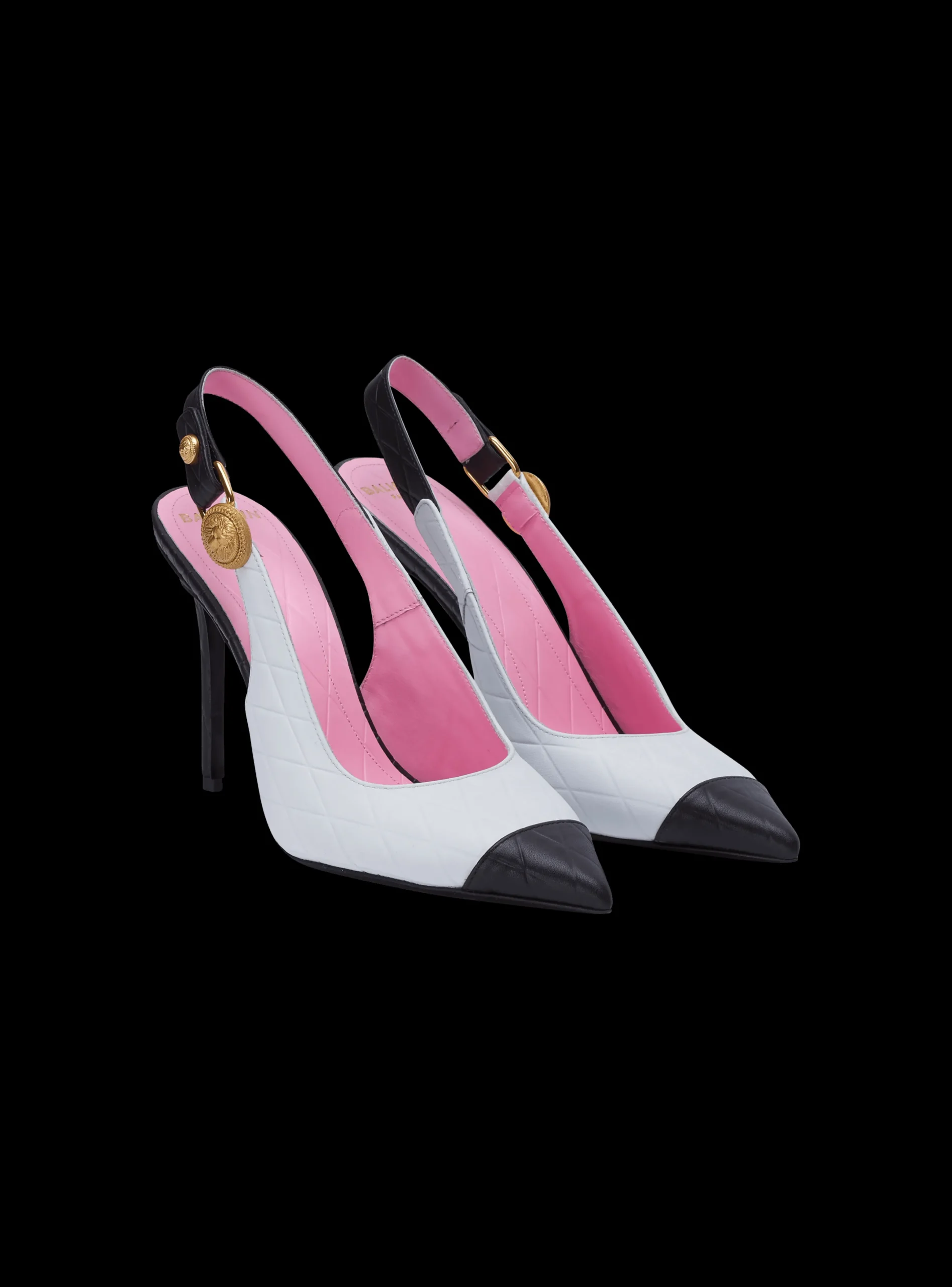 Store Two-tone Calfskin Eva Pumps With An Embossed Grid Motif Women High Heels & Pumps