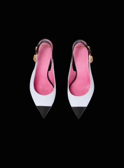 Store Two-tone Calfskin Eva Pumps With An Embossed Grid Motif Women High Heels & Pumps