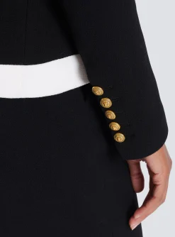 Discount Two-tone Crepe Jacket Women Jackets And Blazers