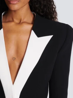 Discount Two-tone Crepe Jacket Women Jackets And Blazers