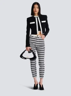 Clearance Two-tone Crepe Spencer Jacket Women Jackets And Blazers