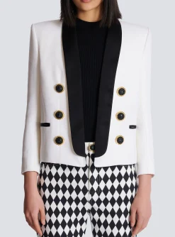 Store Two-tone Edge-to-edge Jacket With 6 Buttons Women Jackets And Blazers
