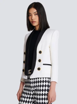 Store Two-tone Edge-to-edge Jacket With 6 Buttons Women Jackets And Blazers