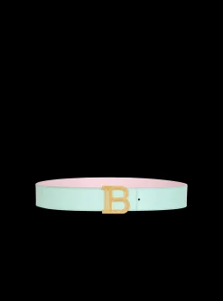Online Two-tone Reversible Calfskin B-Belt Women Belts