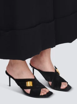 Clearance Uma Mules In Suede Leather Women High Heels & Pumps