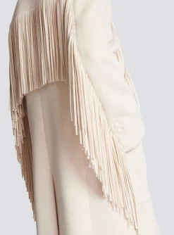 Outlet Unisex Long Fringed Wool And Cashmere Coat Outerwear