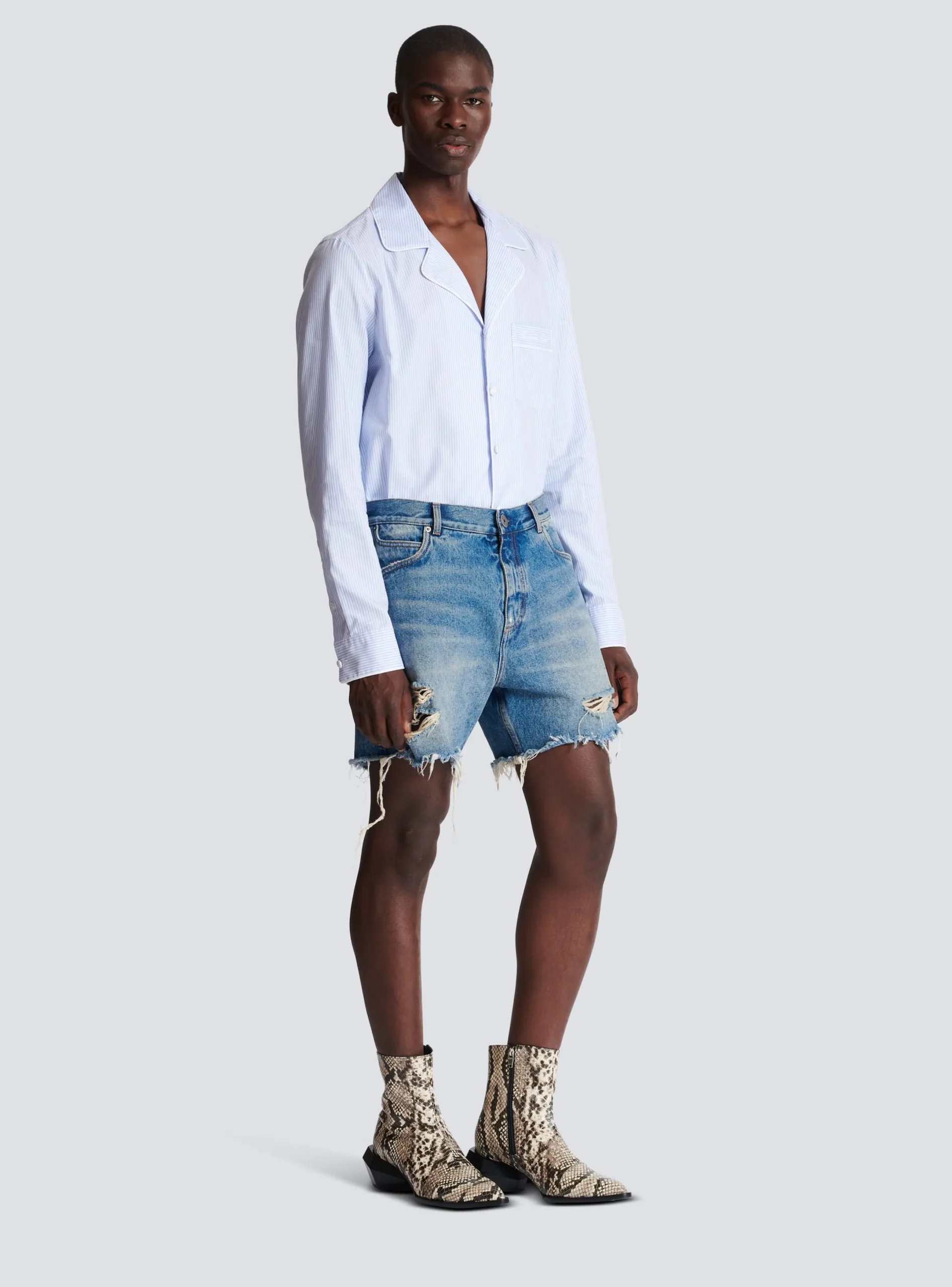 Best Sale Unisex Shorts In Vintage Wash Denim Trousers And Shorts|Denim