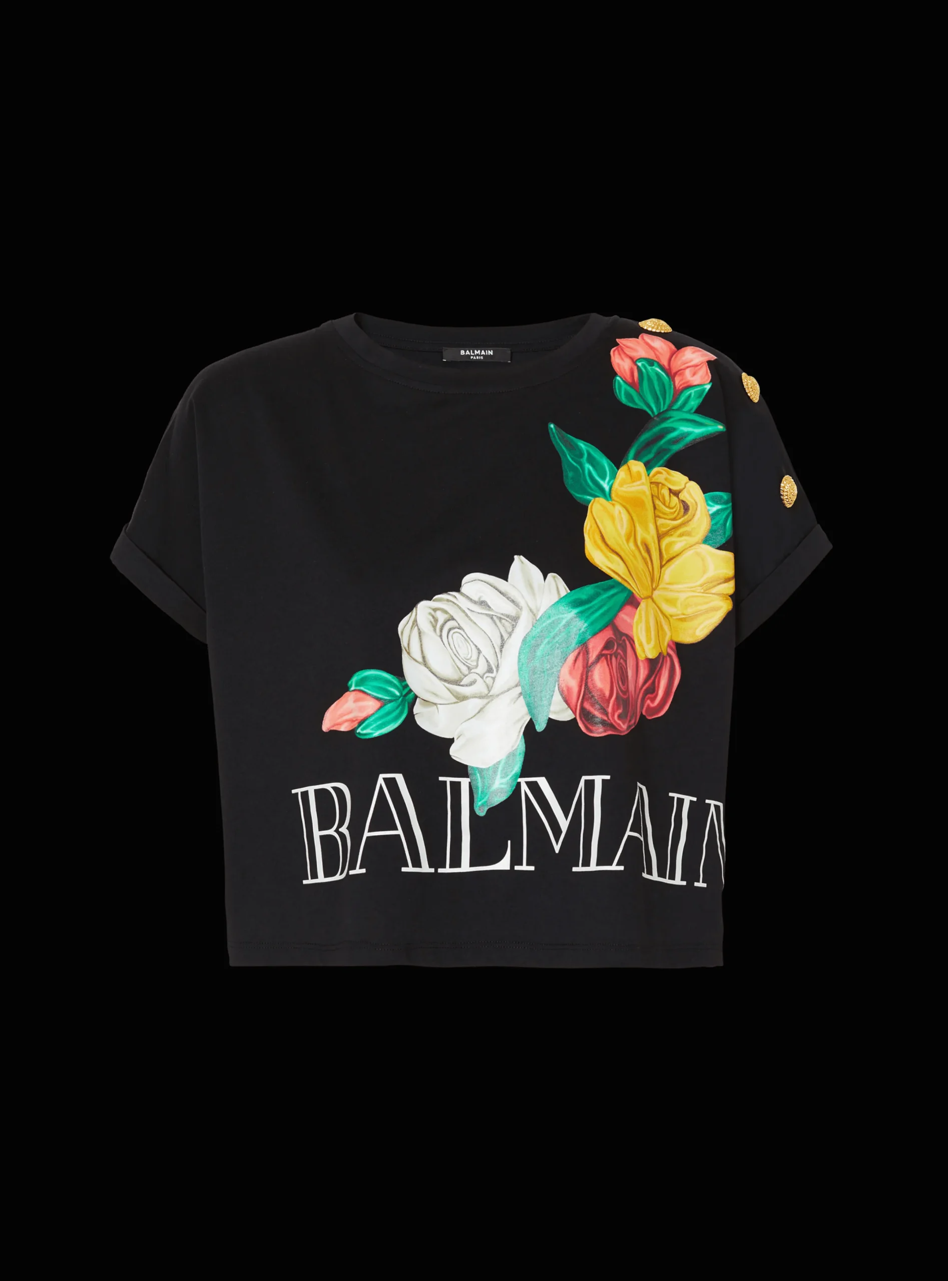 Best Vintage T-shirt With Roses Print Women T-Shirts