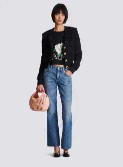 Best Vintage T-shirt With Roses Print Women T-Shirts