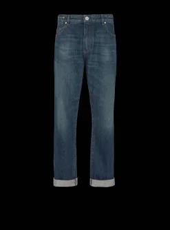 Clearance Vintage Straight-leg Jeans Denim