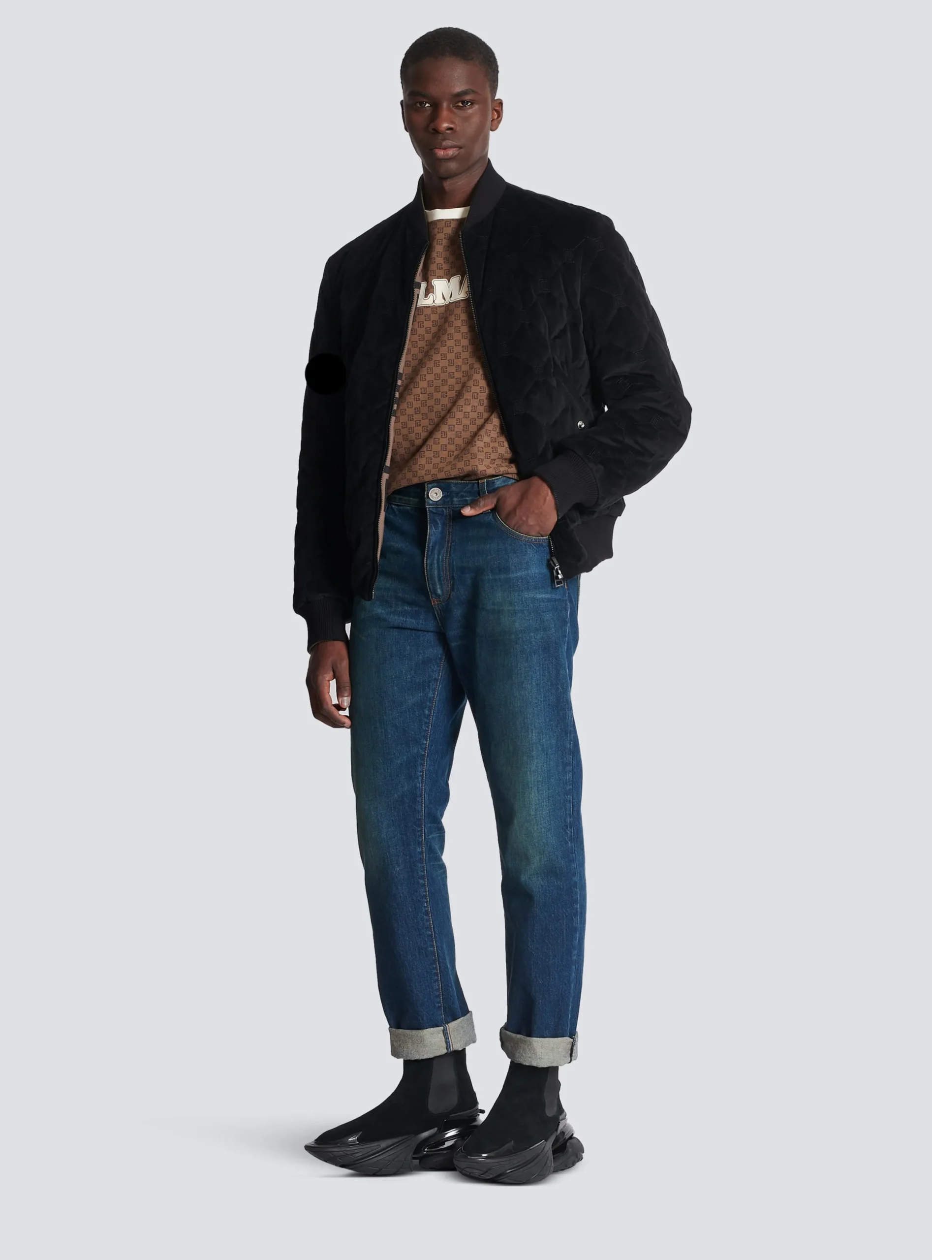 Clearance Vintage Straight-leg Jeans Denim