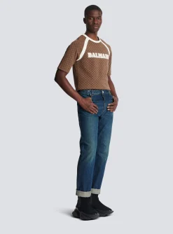 Clearance Vintage Straight-leg Jeans Denim