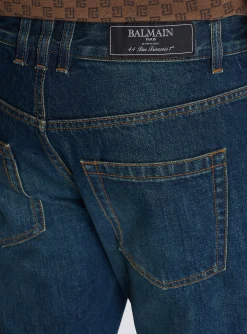 Clearance Vintage Straight-leg Jeans Denim