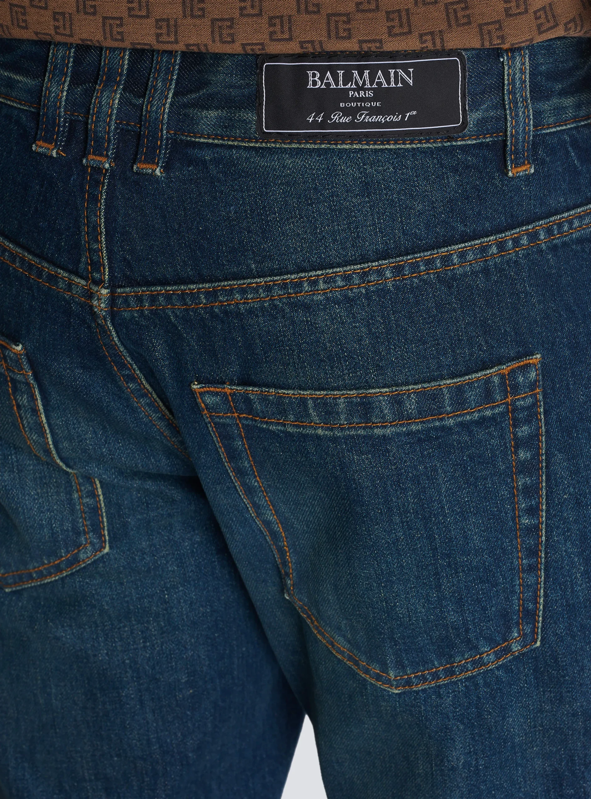 Clearance Vintage Straight-leg Jeans Denim