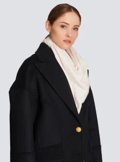 Shop Viscose Scarf With Monogram Pattern Women Scarves