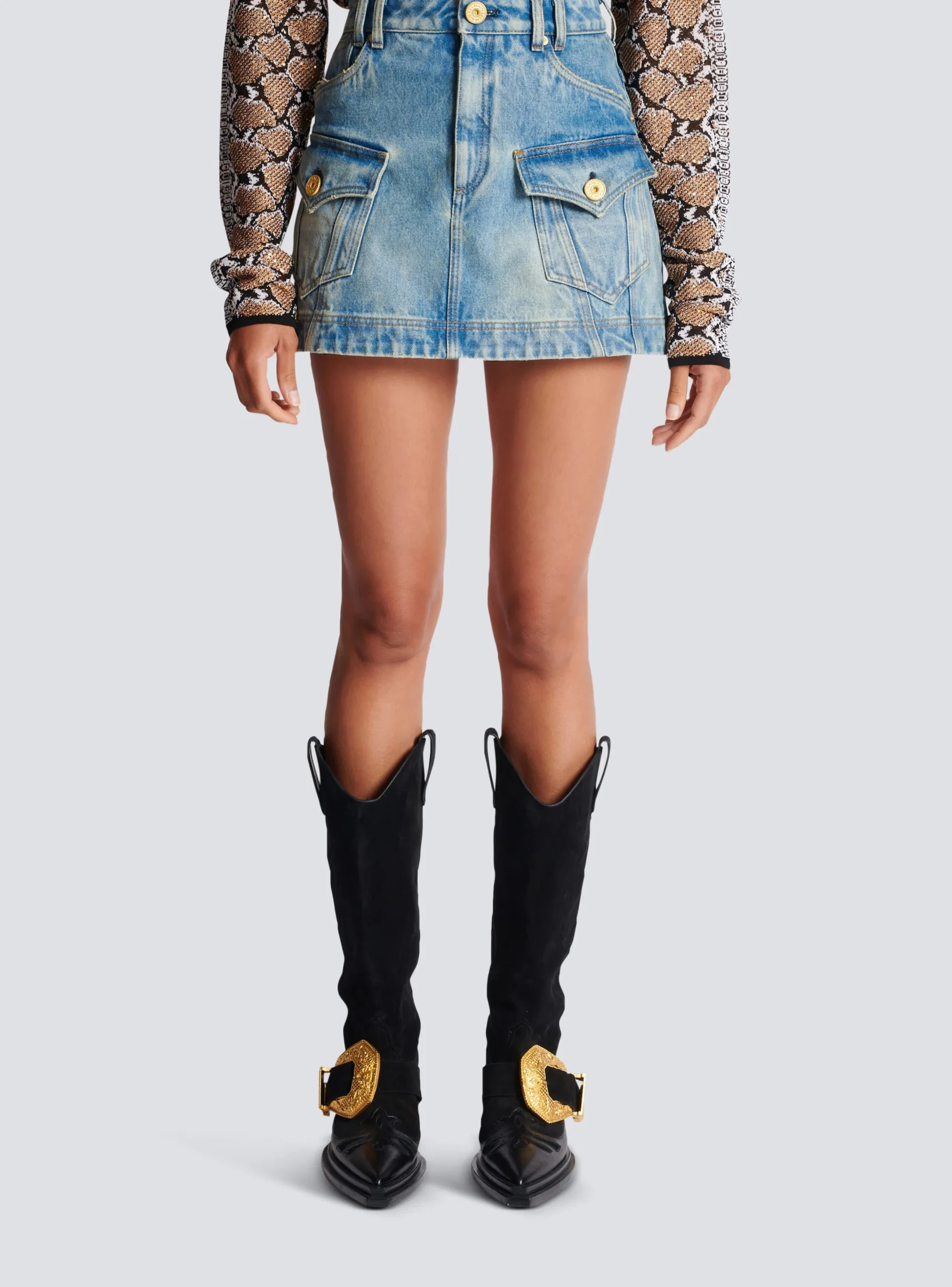 New Western Denim A-line Skirt Women Denim|Skirts