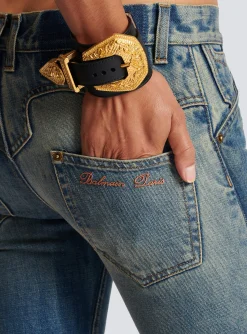 New Western Leather And Golden Metal Bracelet Women Fashion Jewelry|Fashion Jewelry