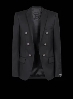New Wool Blazer With Double-breasted Silver-tone Buttoned Fastening Jackets And Blazers