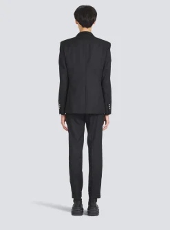 New Wool Blazer With Double-breasted Silver-tone Buttoned Fastening Jackets And Blazers