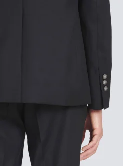 New Wool Blazer With Double-breasted Silver-tone Buttoned Fastening Jackets And Blazers