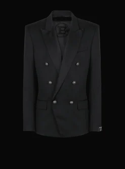 Store Wool Blazer With Double-breasted Silver-tone Buttoned Fastening Jackets And Blazers