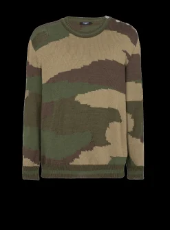 Shop Wool Camouflage Jumper Knitwear