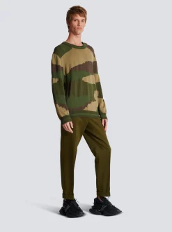 Shop Wool Camouflage Jumper Knitwear