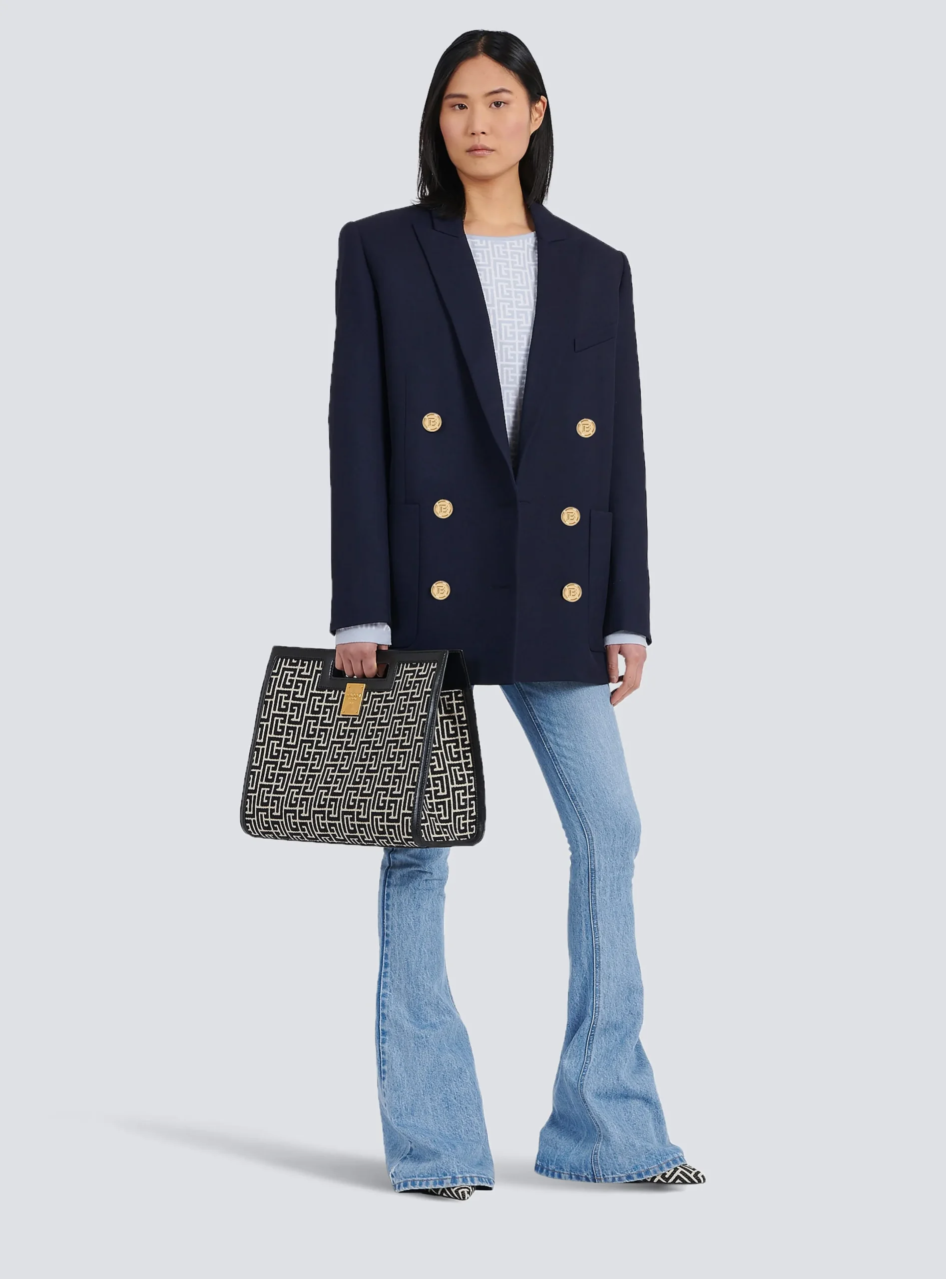 Sale Wool Double-breasted Boyfriend Jacket Women Jackets And Blazers