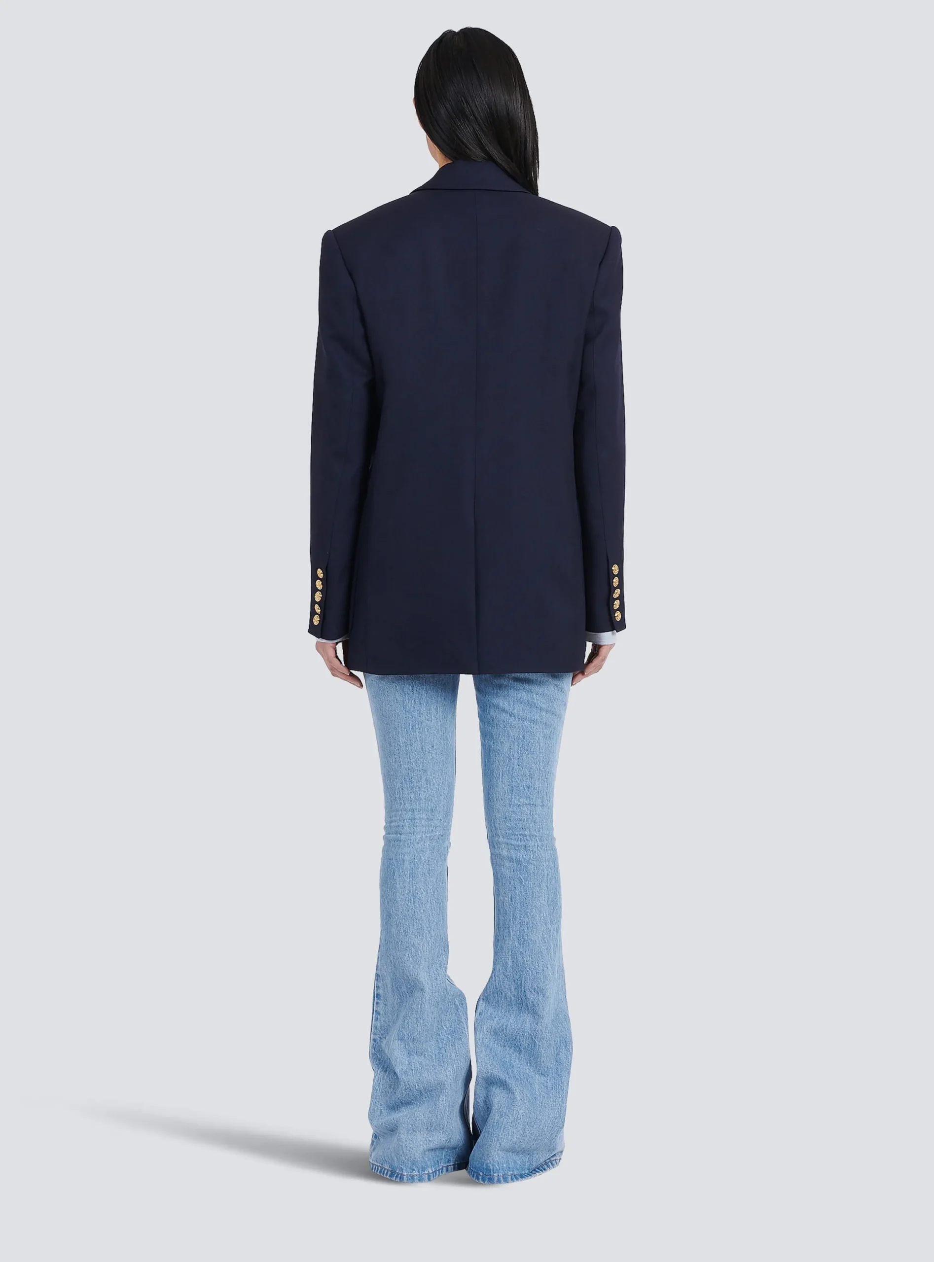 Sale Wool Double-breasted Boyfriend Jacket Women Jackets And Blazers