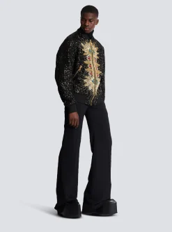 Fashion Zipped Jacket With Embroidery Outerwear